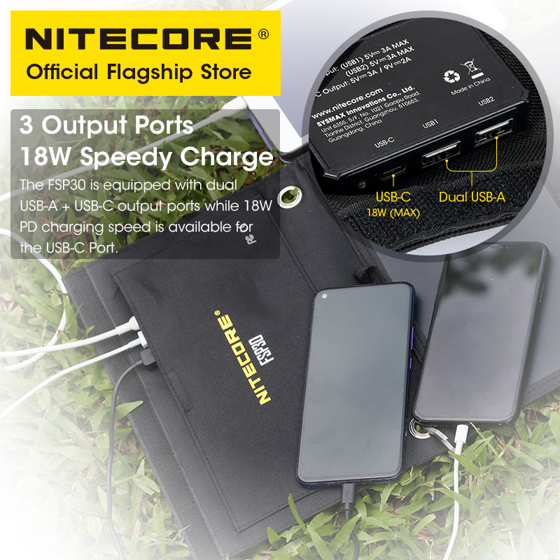 NITECORE Féventuelles 30 30W P - Solar Emergency Charger avis et prix