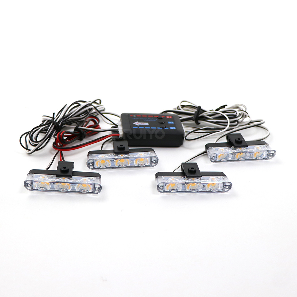 4x 3 LED Grill Car LED Strobe  - Sos Light Strobe avis et prix